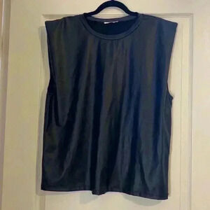 Entro Faux Leather Top